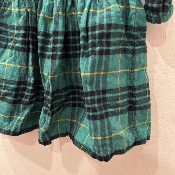 Hanna Andersson Green Festive Plaid Flannel Dress - Picture 4 of 9